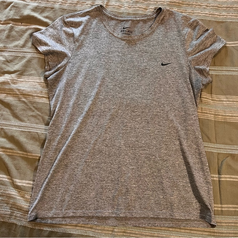 Nike Women's Heathered Gray Dri-Fit Shirt